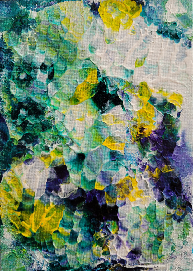 "Infusion Of Life" 7"x5" Acrylic on Canvas Panel Painted in 2013