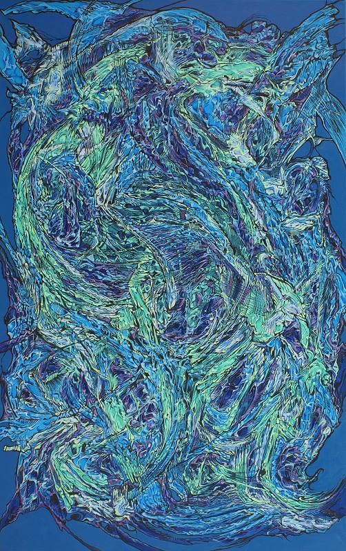 Up The Long Delirious Burning Blue 48x30 Acrylic 2014