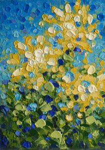 "Accents In Yellow" 7"x5" oil on canvas panel Painted in 2013