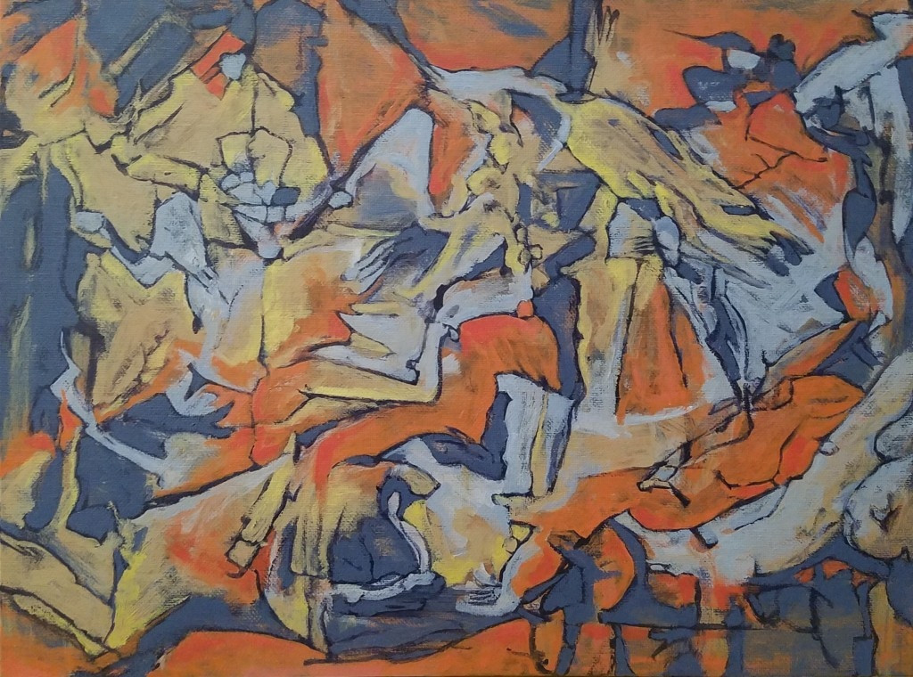 "Angels Among Us" 12"x16" Acrylic On Canvas Panel Painted in Nov 2020