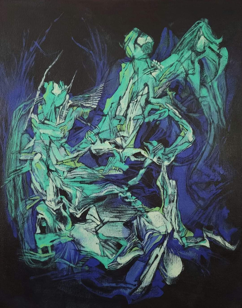 "Ascent Of The Warrior" 20"x16" Acrylic On Gallery Wrap Canvas Painted in Sept 2021