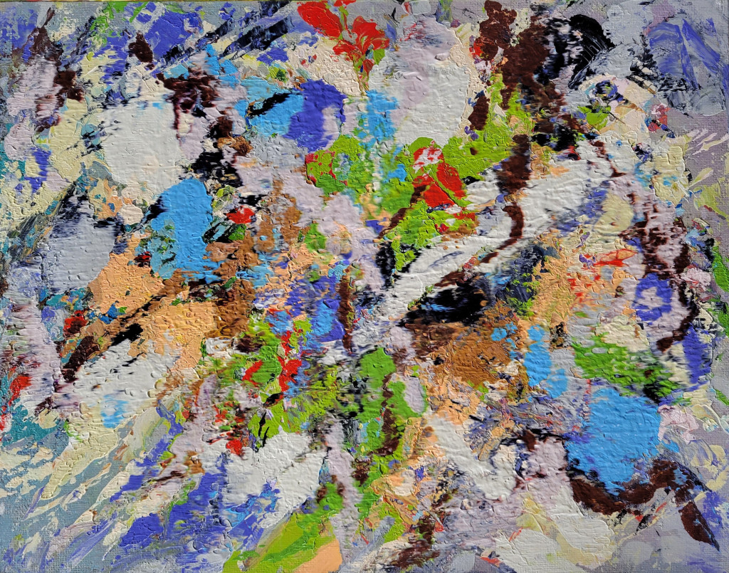 "Blur of Life" 11"x14" Acrylic On Canvas Panel Painted in Oct 2022