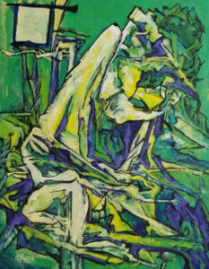 "By The Light" 14"x11" acrylic on canvas panel Painted in 2022