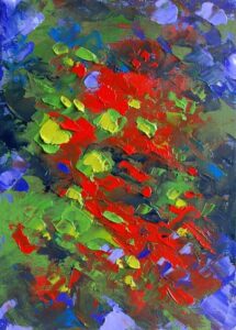 "Comes The Red" 7"x5" oil on canvas panel Painted in 2013