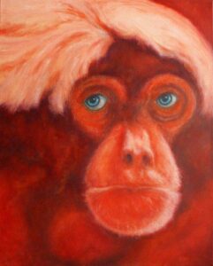 "Contemplation In Red" 30"x24" oil on gallery wrap canvas Painted in 2012