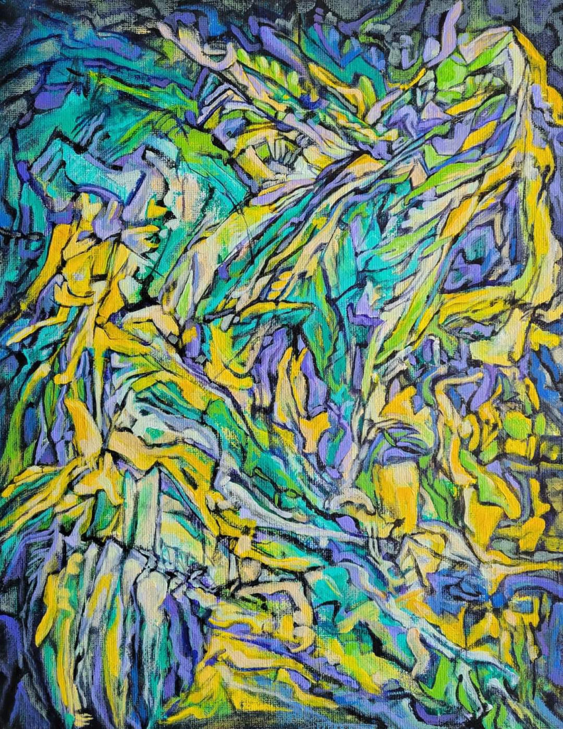 "Don't Blink" 14"x11" Acrylic On Canvas Panel Painted in July 2020