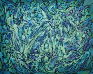 "Arrival of the Emerald Queen" 16"x20" acrylic on gallery wrap canvas. Painted in Aug 2013