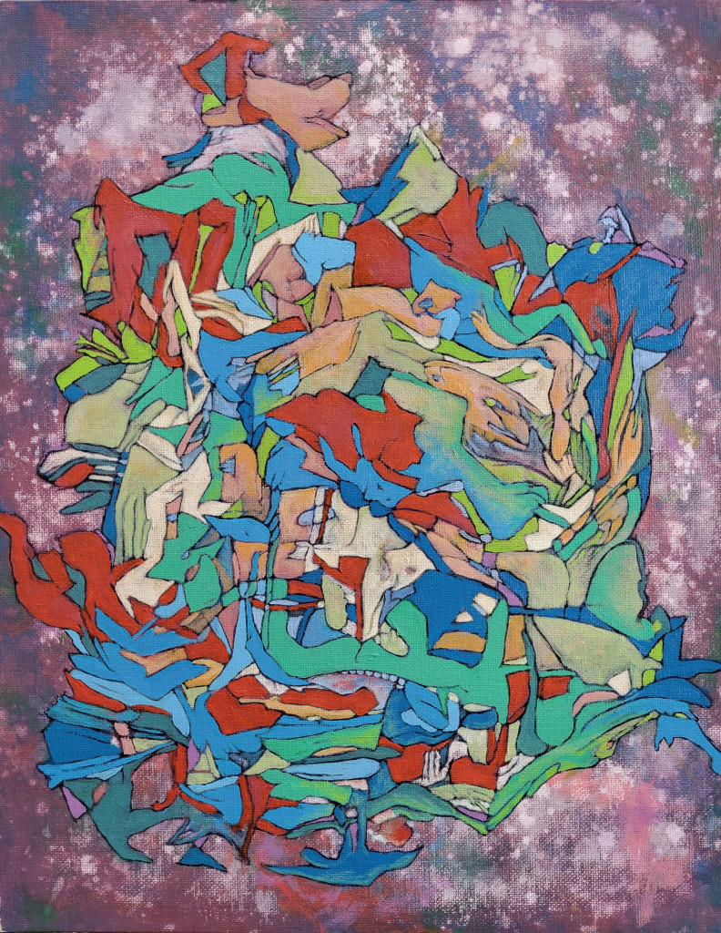 "Inward" 14"x11" Acrylic on Canvas Panel
Painted in Dec 2022