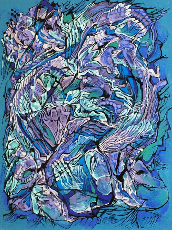 "Laugh Of The Fat Man" 16"x12" acrylic on canvas panel Painted in 2014