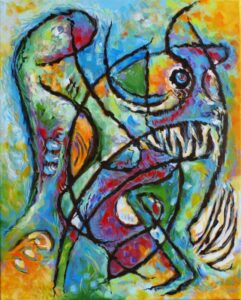"Relentless" 20"x16" acrylic on gallery wrap canvas Painted in 2013