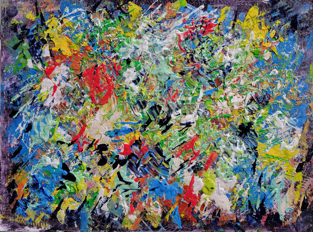 "Skipity Doo Da" 12"x16" Acrylic On Canvas Panel Painted in Jan 2023