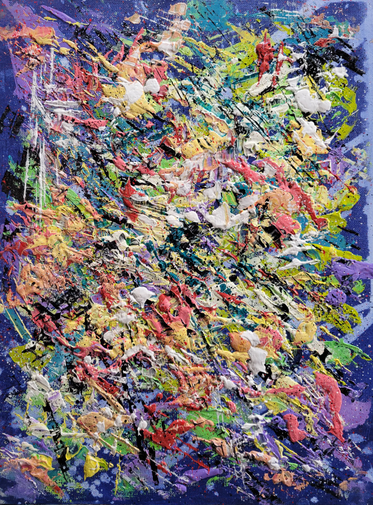 "Song Of The Morning Stars" 16"x12" Acrylic On Canvas Panel Painted in Apr 2023