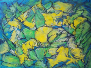 "Stampede" 12"x16" Acrylic On Canvas Panel Painted in Aug 2020