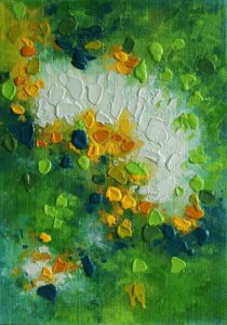 "White Over Green" 7"x5" oil on canvas panel Painted in 2013