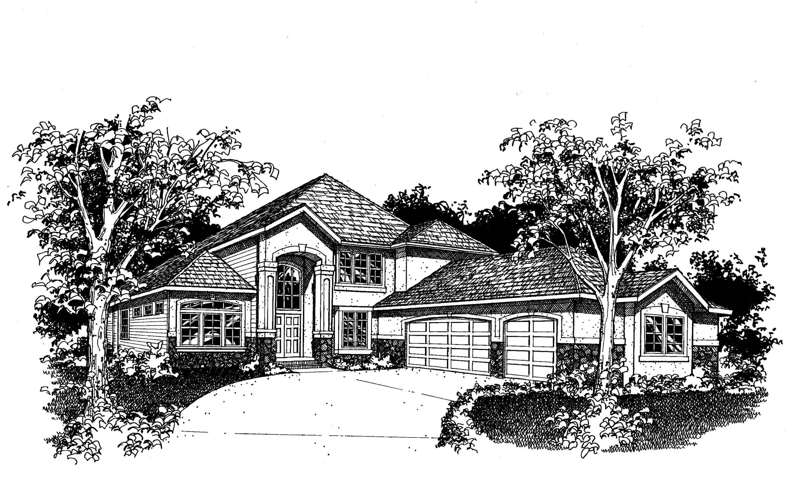 Rendering for a proposed model home in subdivision